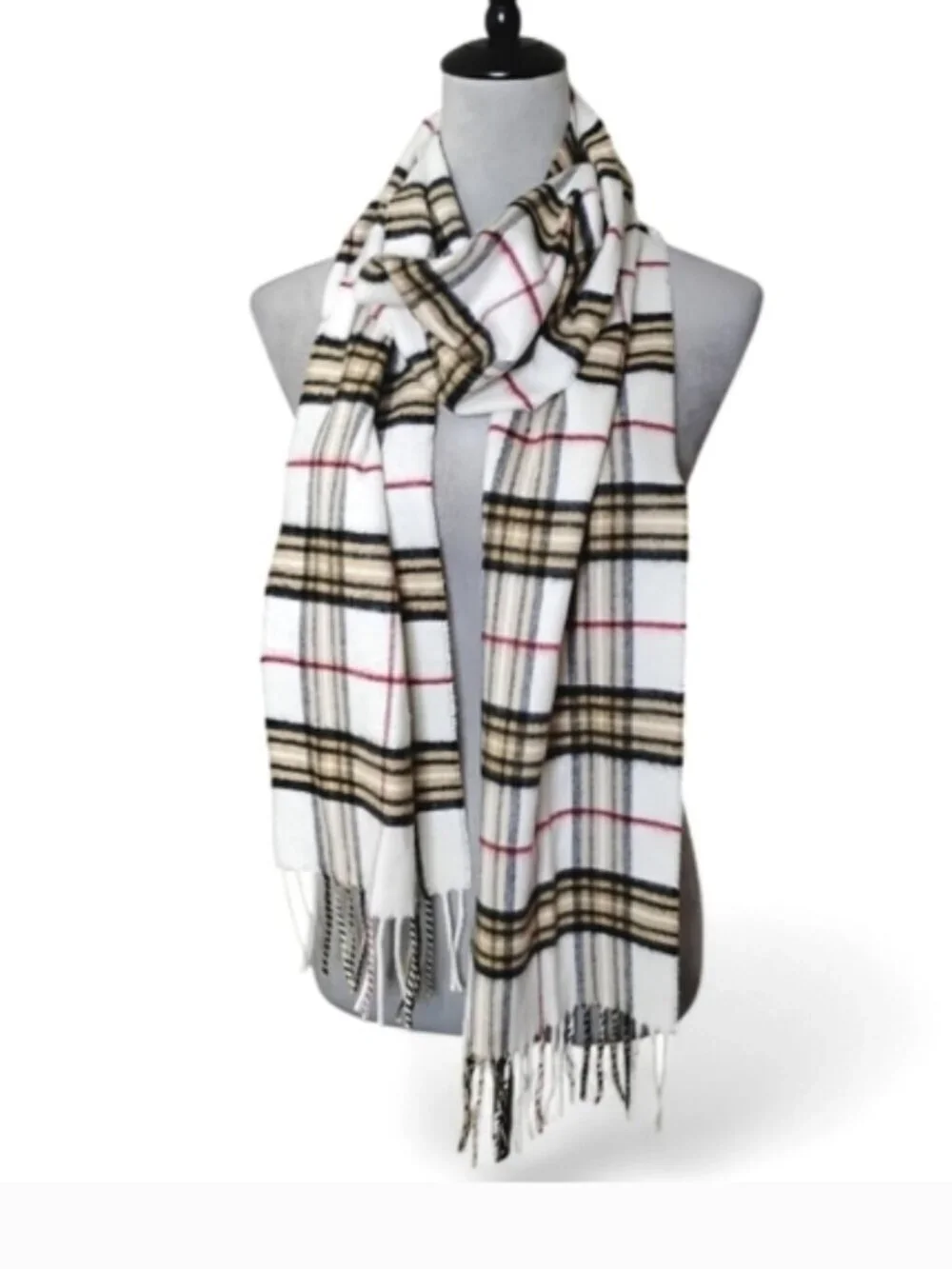 V. Fraas Plaid Scarf Made In Germany